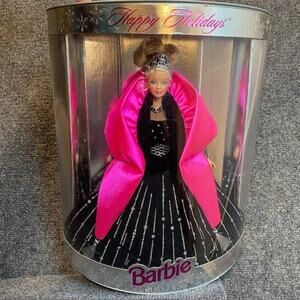 Vintage 90s 1998 Happy Holidays Special Edition Barbie Doll Hallmark Box 20200